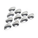 10pcs x Fishing Flattie Attractor Spinner Blades Smooth Nickel Spoons Plaice  Z