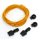 One pair of elastic shoelace lock lock shoelace 120 cm Yellow + Black