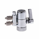 Water Filter Faucet Dual Diverter Valve M22 To 1/4" Chrome Plated Brass Hot
