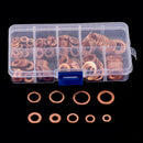 200Pcs Copper Washers M5-M14 Flat Ring Assortment Washer Sump Plug Assorted Box