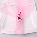 Exquisite small red flower napkin buckle table napkin ring alloy napkin ring Hn