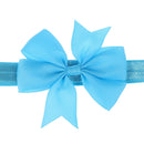 10pcs Elastic Baby Headdress Kids Hair Band Girls Bow Newborn Headband Random