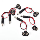 5PCS T type 9V DC Battery Power Cable Barrel Jack Connector for Arduino ly