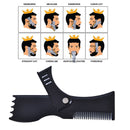 Black Adjustable Beard Shaper Beard Styling Shaping Tool Beard Hair Comb Bru Kw