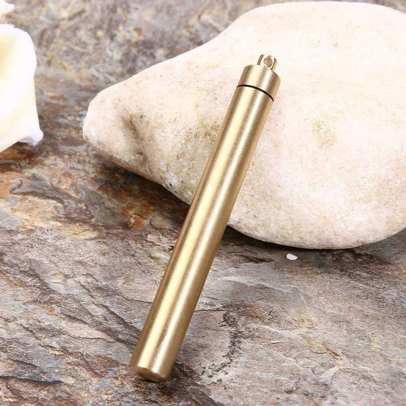 Outdoor Alloy Waterproof Canister Toothpick Holder Capsule Seal Bottle Keyring