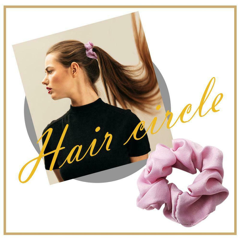 Women Hair Rings Satin Cloth Scrunchies Ponytail Holder Hairband (Style 3) A