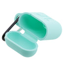 Silicone Protective Cover Case with Metal Keychain for AirPods Teal