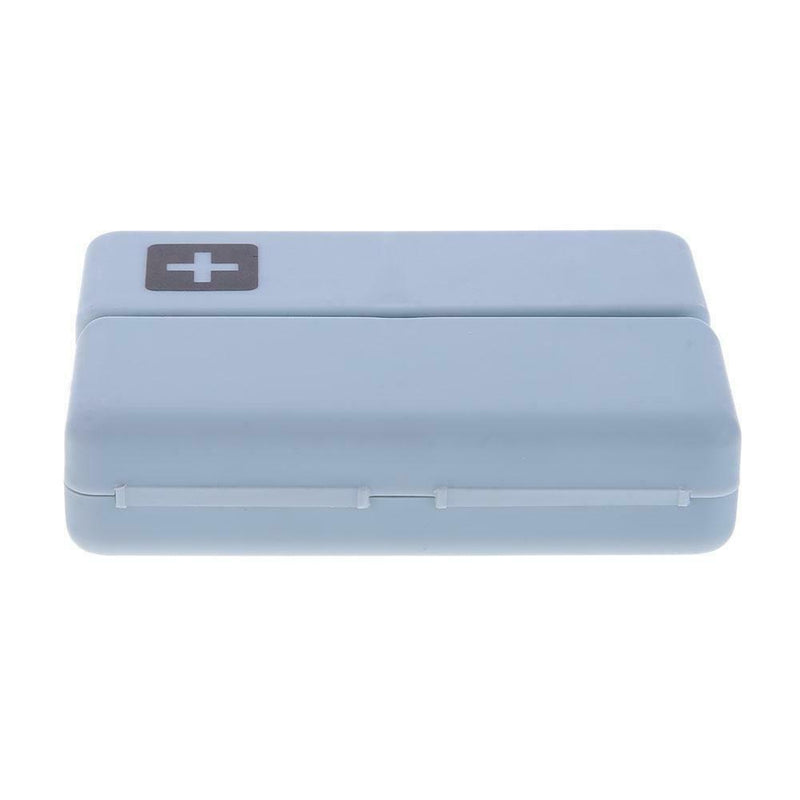 7 Grids Weekly Pill Box Magnet Lid Tablet Storage Box Pill Splitter(Blue)