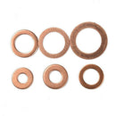 120pcs M6-M20 Assorted Solid Copper Gasket Washer Seal Flat Ring Set with Box kw