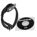 2-Pin Programing Cable Program Software CD for Baofeng UV-5R BF-888S Radio TOP