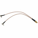 8 inch SMA Female to Y type 2 X TS9 Angle Male Connector Splitter Combiner  R6S3