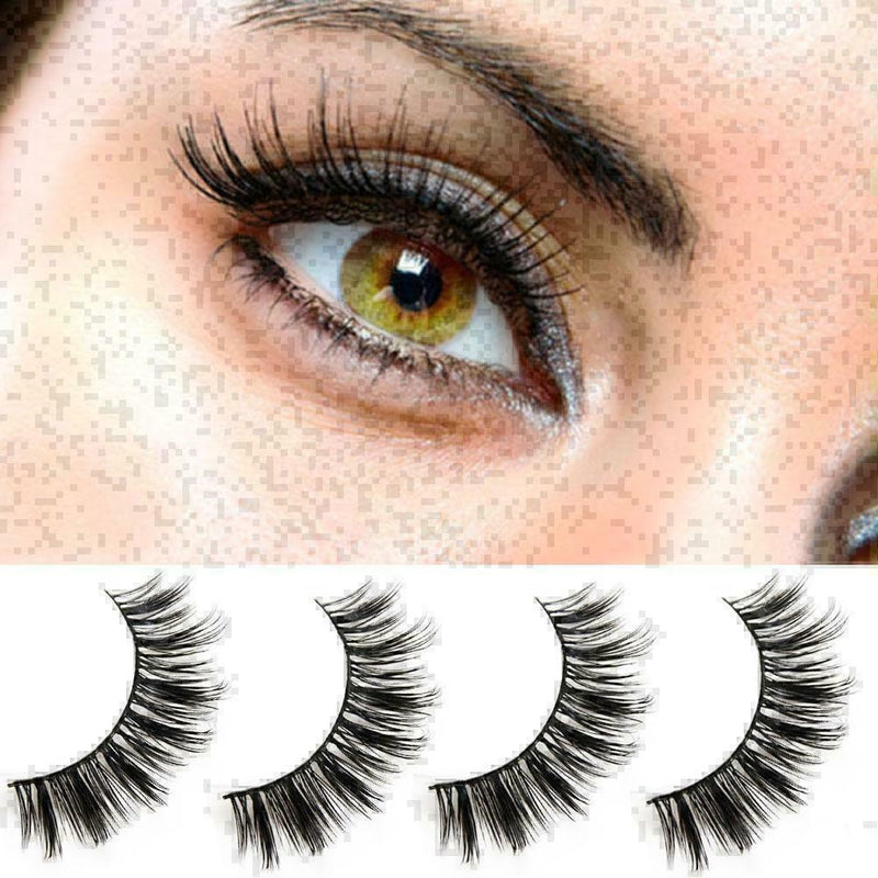 Human Hair Flutter Wispy False Eyelashes Like Red Cherry w N8N8 D4Z7 Z8M8 R S8U9