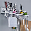Wall Mounted Pot Pan Rack Multifunctional Kitchen Bookshelf Storage Rack wi