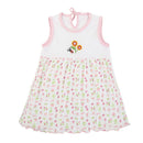 Baby Summer Dresses Girls O-Neck Sleeveless Cute Flowers Cotton Mini Dress