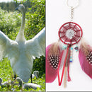 Feather Bead Dream Catcher Bag Purse Clutch Keyring Key Chain Ring Keychain