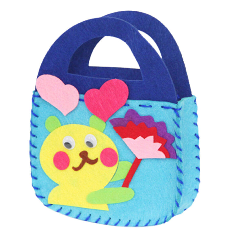 1 Pcs Non-woven Cloth Bag Cartoon Handmade DIY Applique Bag Crafts Kids Toys LJ