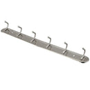 Household Metal Wall Mounted 6 Hooks Towel Rack Hanger 15" Long