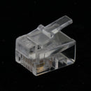 100Pcs 6P4C Phone Modular Telephone Cord Connectors Adapter Crimp RJ11
