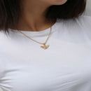 Fashion Angel Pendant Choker Necklace Alloy Beads Boho Chain Necklace Colli