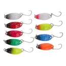 9Pcs 3.2cm 3g Long Cast Fishing Lures Spinner Spoons Hard Bait w/Single Hook