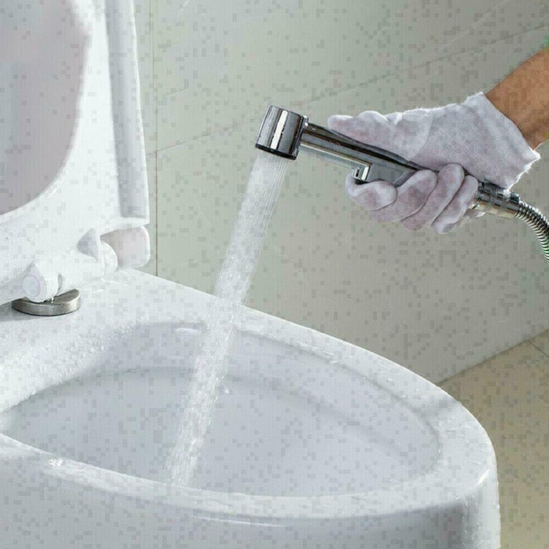 1.5m Toilet Handheld Bidet Shattaf Cloth Diaper Sprayer Polished New Shower T1B7