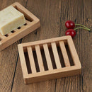 2X Soap Holder Wooden Storage Support Container Box Bathroom Bathroom