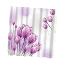 180cmx180cm Bathroom Shower Curtain Divider Fabric Curtain Purple Tulip