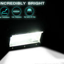 5inch 72W 2-Row LED Work Light Bar Flood Lamp for Off-road SUVs Boats Jeeps