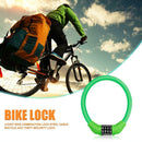 4-Digit Bike Combination Lock Steel Cable Bicycle Security Lock (Green)