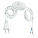 White Lamp Power Cord w Dimmer Switch AC 250V/110V US Plug D1J8