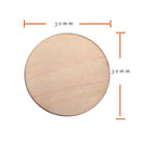 50pcs 30mm Unfinished Wooden Round Discs Embellishments Rustic Art Crafts DIY