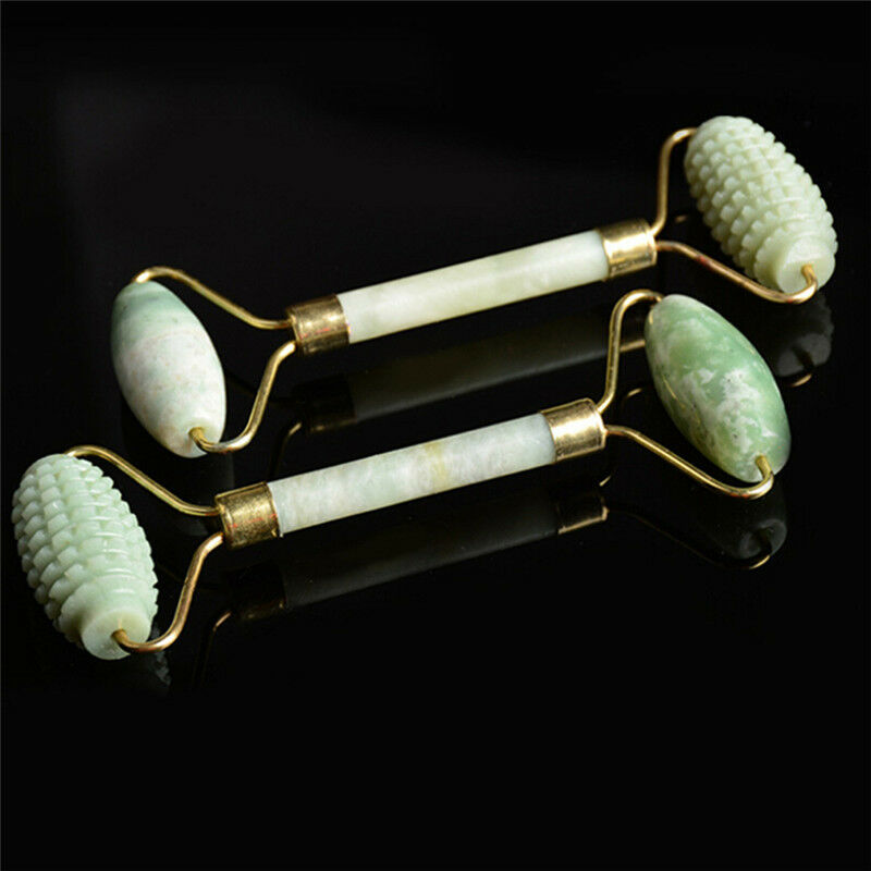 Natural Jade Stone Face Massager Roller Spa Head Neck Facial Beauty Tool A Gw