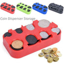 US Dollar / Euro Coin Dispenser Storage Box Compact Collection Cases Capsules