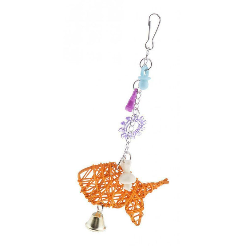 Set Of 2 Parrots Chewing Forgaing Toys Rattan Toys