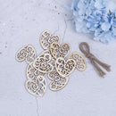 10PCS Heart Pattern Wooden Scrapbooking Craft Handmade DIY Accessory Decorati â„–[