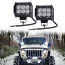 18W LED Work Light 4WD Offroad Spot Fog ATV SUV UTE Driving Lamp For Jeep FT