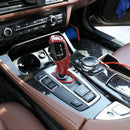 Carbon Fiber Look ABS Plastic Shifter Knob Cover Red for BMW Styling Accessories