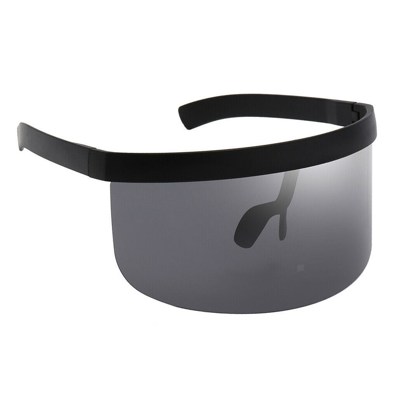 9 Pieces Unisex Retro Oversized Visor Sunglasses One Piece Lens Party Shades
