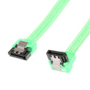7Pin SATA 3.0 Data Drive Cable with Locking Latch 255mm Straight to Right Angle