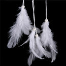 Dream Catcher With White Feather Beads Wall Hanging Decor Craft Car Ornament  JR