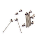 10 Sets Guitar Spoke Wheel Truss Rod Nut Hat Shape with Steel Bar for Guitar
