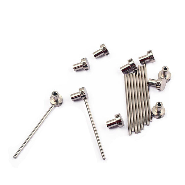 10 Sets Guitar Spoke Wheel Truss Rod Nut Hat Shape with Steel Bar for Guitar