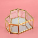 Flip Love Heart Shaped Geometric Glass Jewelry Box Glass Ring Box Exquisite D5Z1