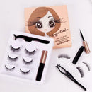 3 Pairs Magnetic False Eyelashes Magnetic Liquid Eyeliner Set Magnetic C6A6