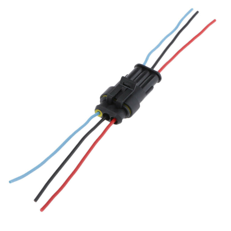 Car Male&Female HID Wire Plug Anti-water 14AWG Cable Wire Harness 3pin