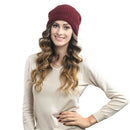 Mens Slouchy Long Beanie Knit Cap for Summer Winter Oversize Jujube red V3L3