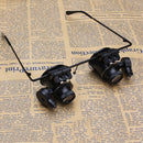 20X Glasses Type Binocular Magnifier Watch Repair Tool With Two Led LightODSP