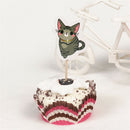 24pcs cat cupcake toppers picks birthday party decoration kids favors christm OZ