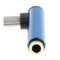 2X TypeC Male to 3.5mm Headphone Female AUX Adapter Converter Blue
