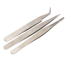 3PCS Portable Stainless Steel Tweezers Watch Repairing Tools Dental Tool